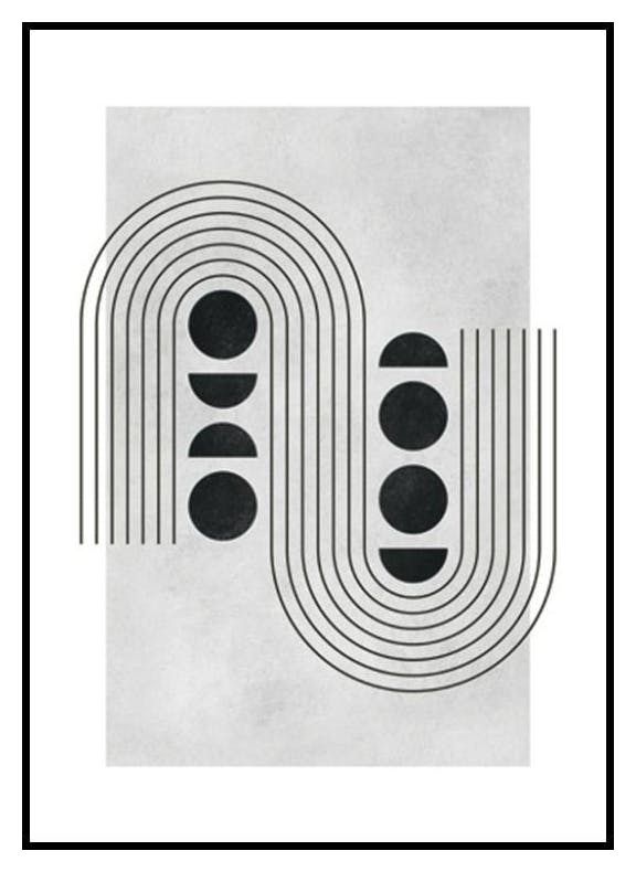 Grafiska Bågar No1 Poster (21x30 cm) - Poster Store