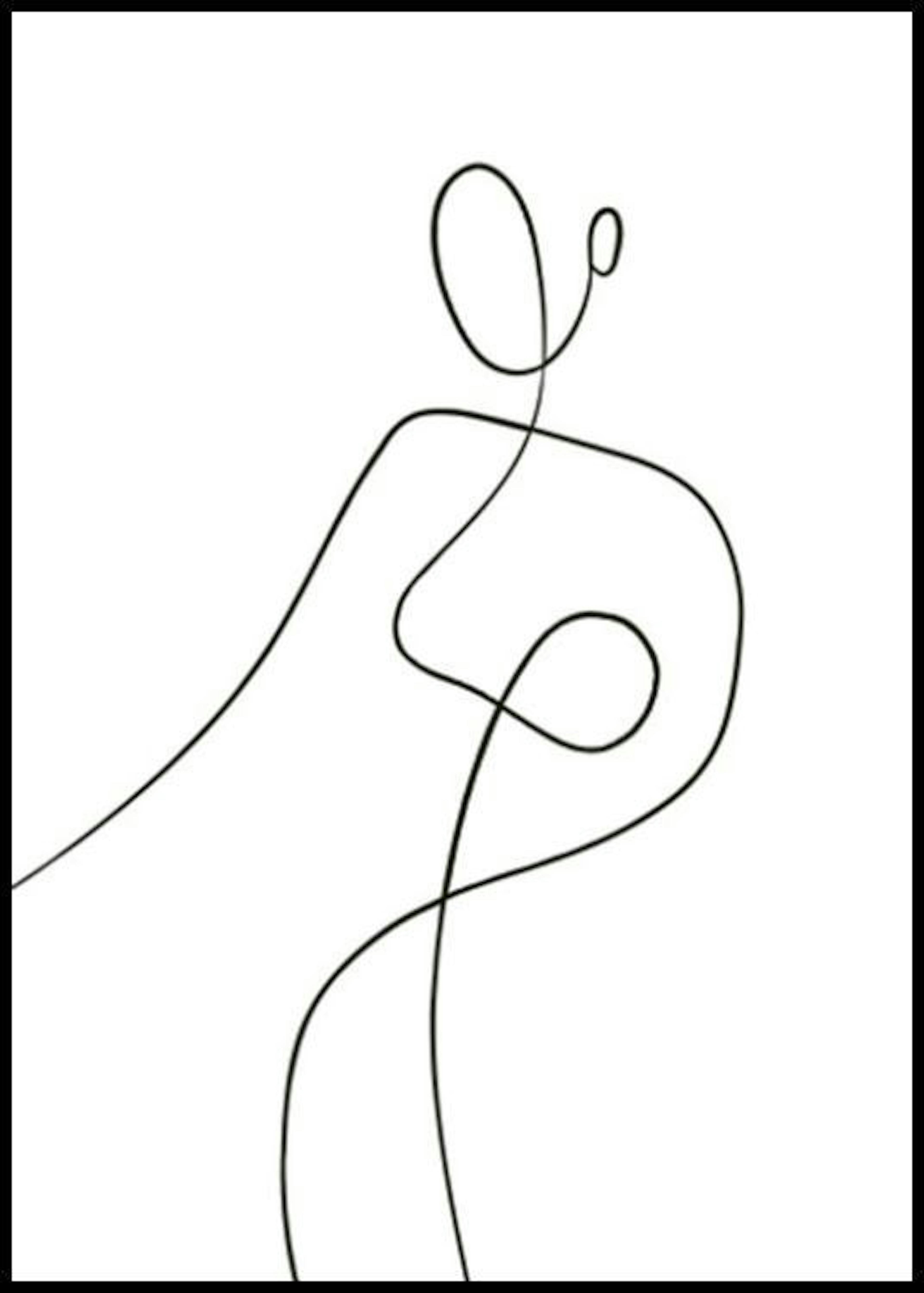 Para w stylu line art nr 2 Plakat thumbnail