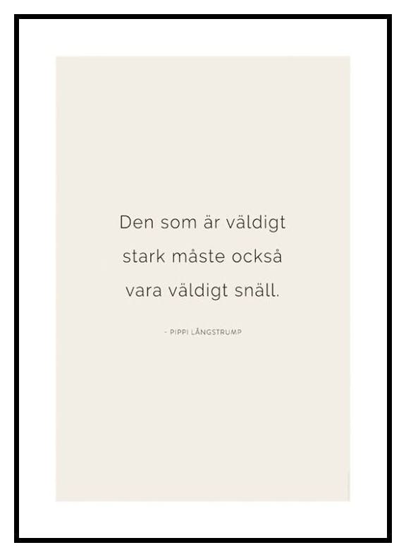 Pippi Langstrømpe Sitat (50x70 cm) - Poster Store