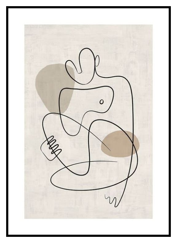Line Art Figurák No2 Poszter (50x70 cm) - Poster Store