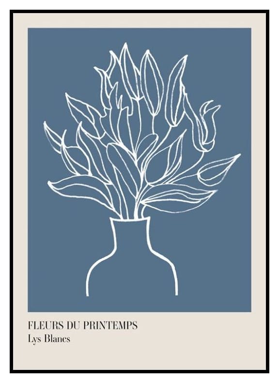Witte Lelies Poster - Bloemendesign (50x70 cm) - Poster Store
