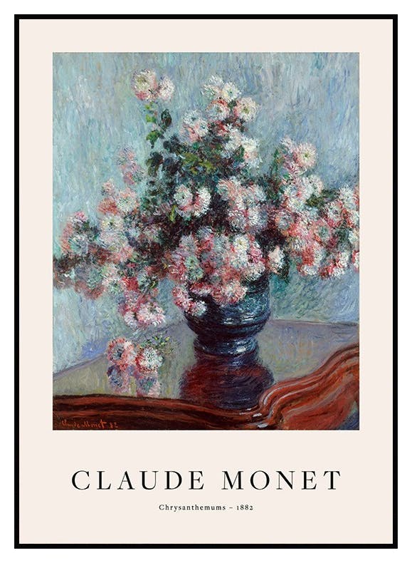 Monet - Chrysanthemums Poster (30x40 cm) - Poster Store