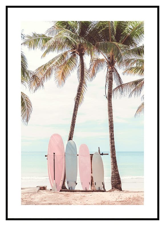 Plakat Pastelowe Deski Surfingowe (21x30 cm) - Poster Store