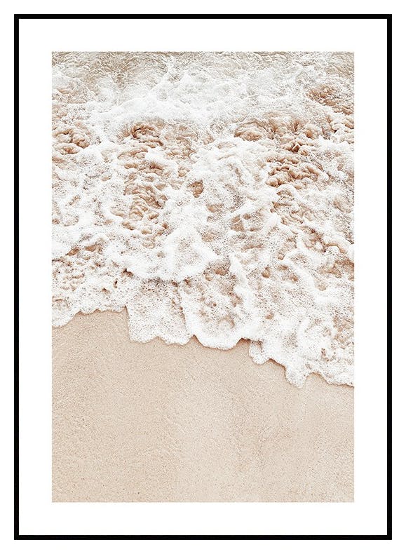 Beige Vågor Poster (21x30 cm) - Poster Store