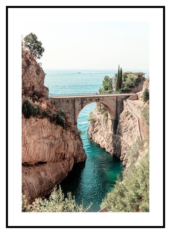 Plakat Most nad Fiordem Furore (30x40 cm) - Poster Store