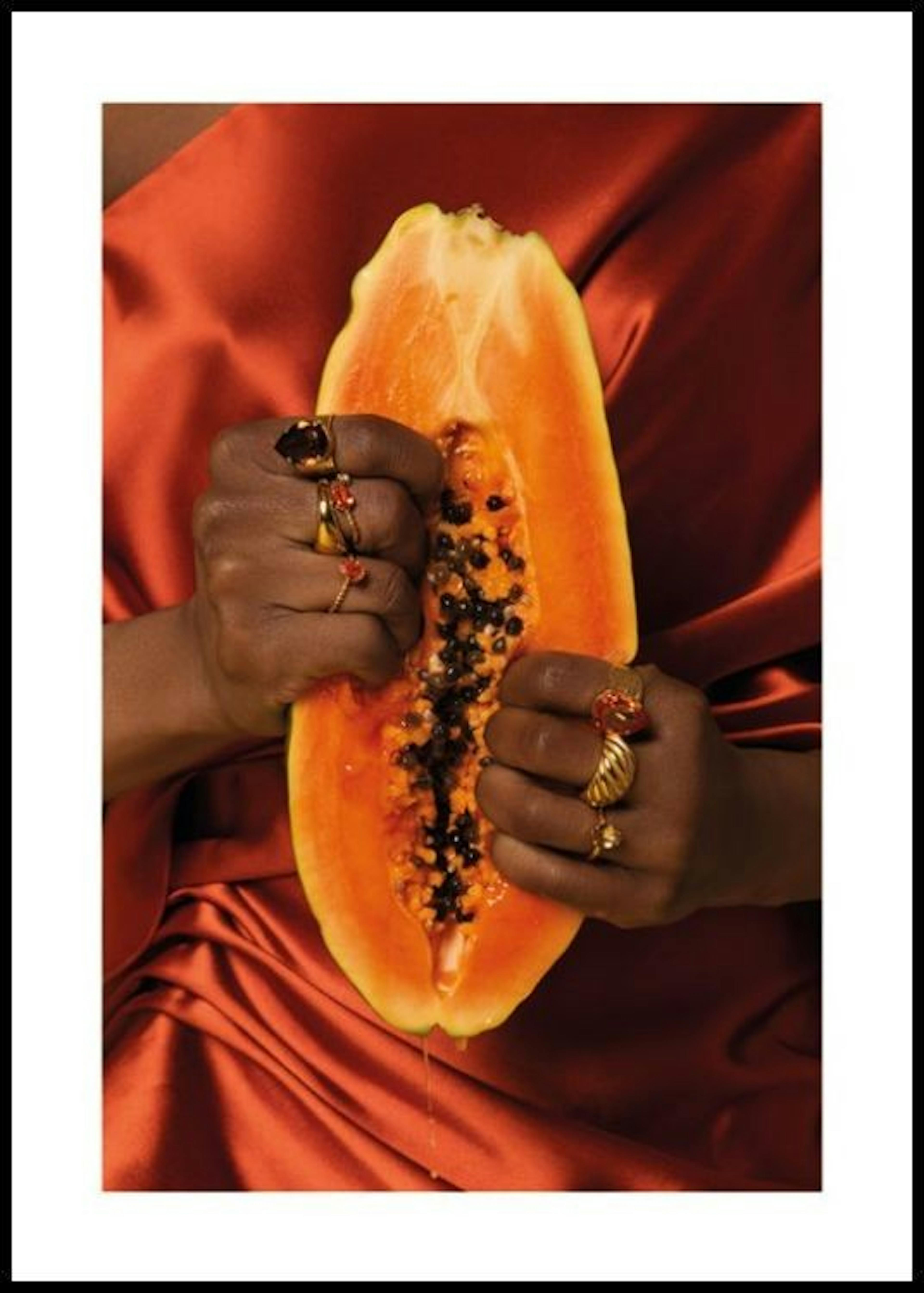 Squeezing Papaya Print thumbnail