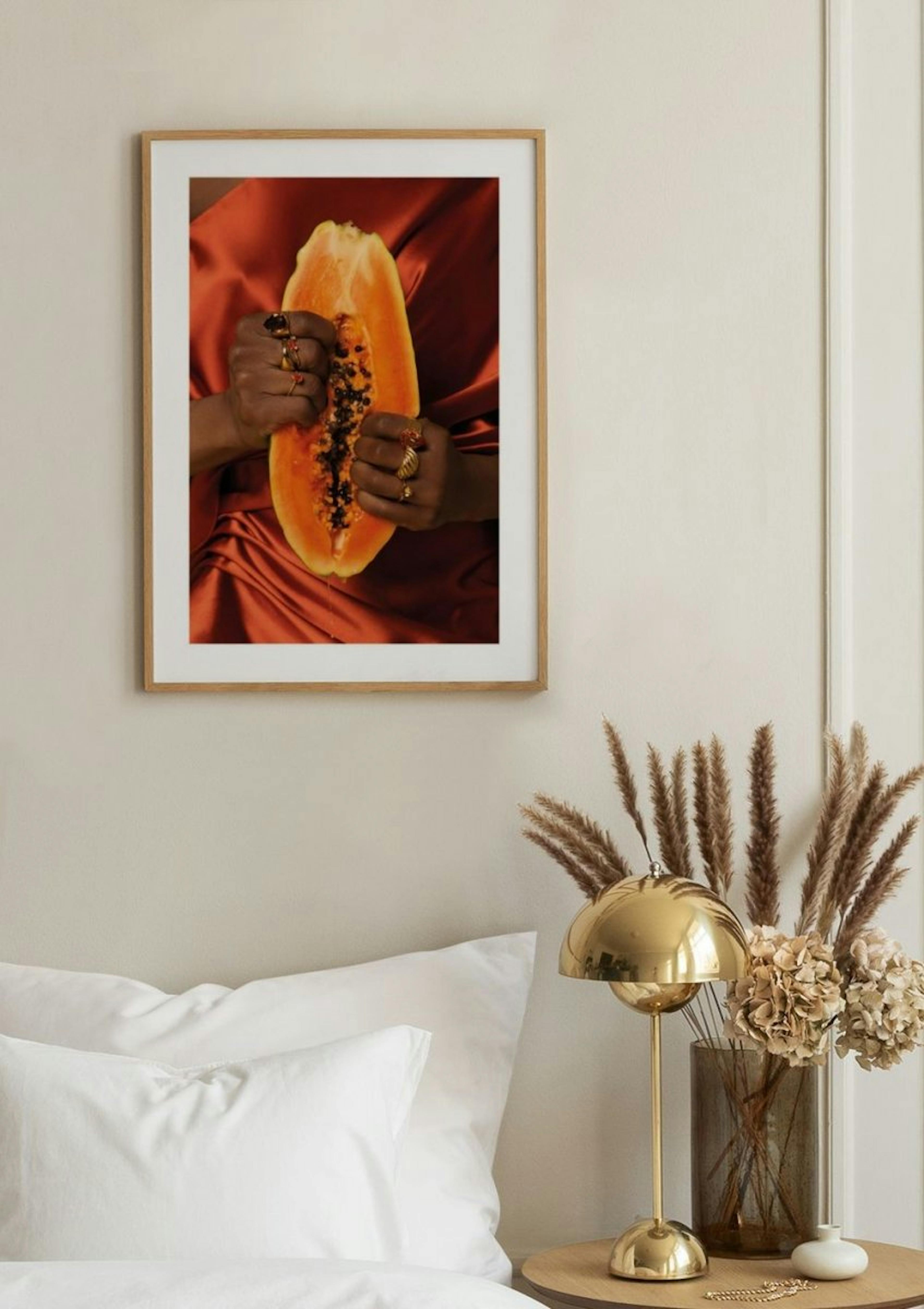 Squeezing Papaya Print thumbnail