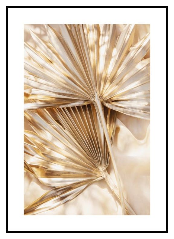 Zongestreelde Bladeren Poster (50x70 cm) - Poster Store