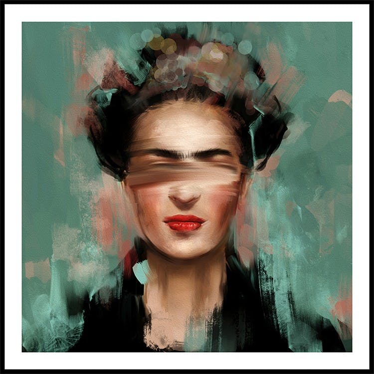 Green Kahlo Poster (50x50 cm) - Poster Store