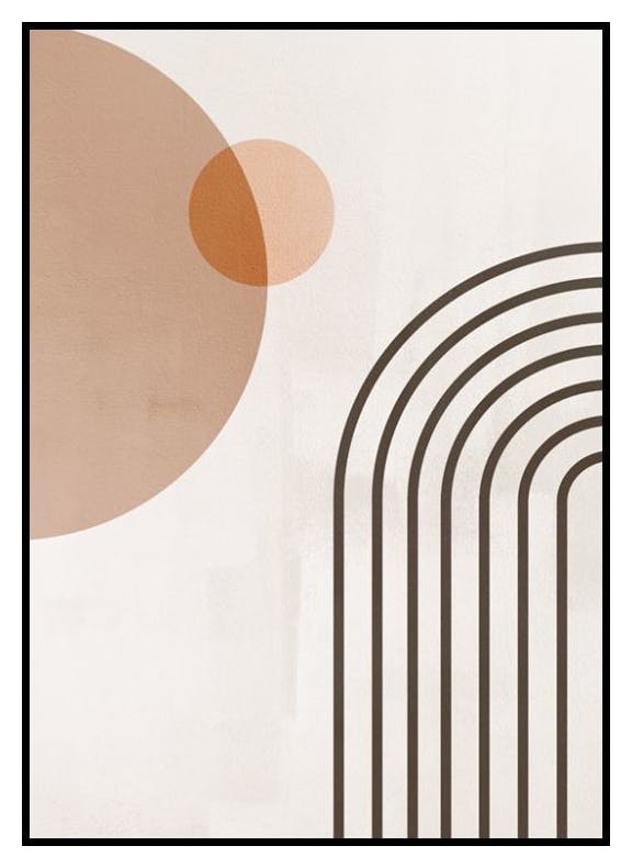 Kręgi i Łuki No1 Plakat (50x70 cm) - Poster Store