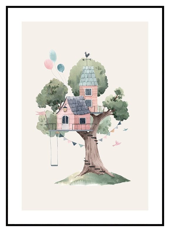 Plakat Domek na Drzewie (30x40 cm) - Poster Store