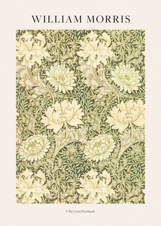 William Morris - Póster del crisantemo 0