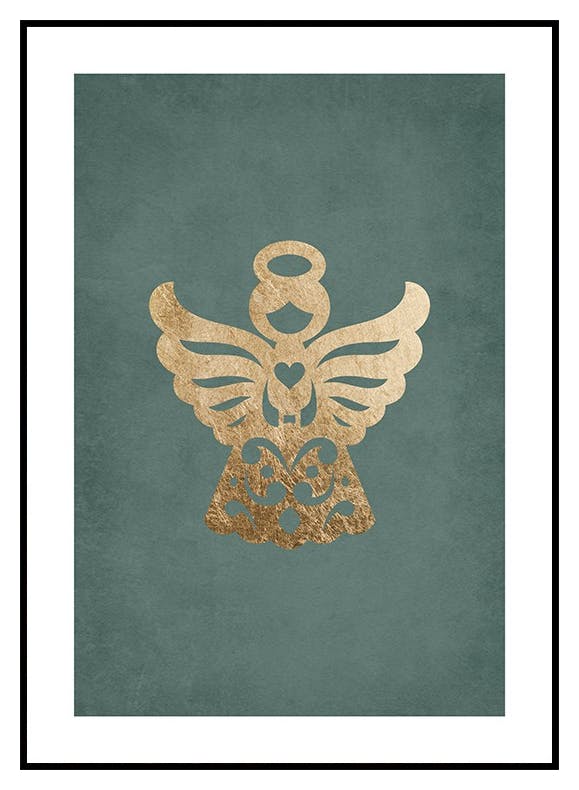 Złoty Anioł Plakat (50x70 cm) - Poster Store