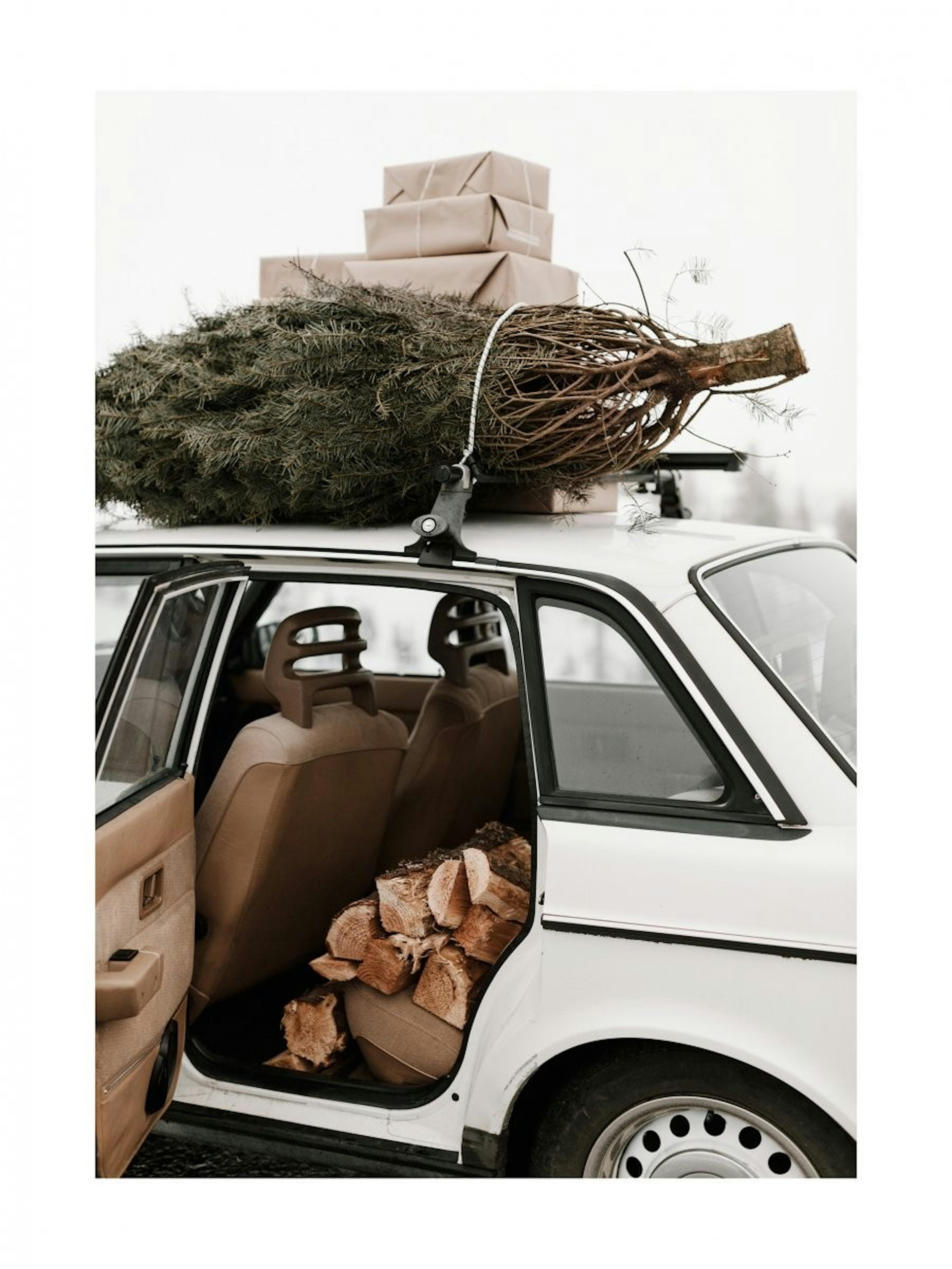 Kerstauto Poster 0