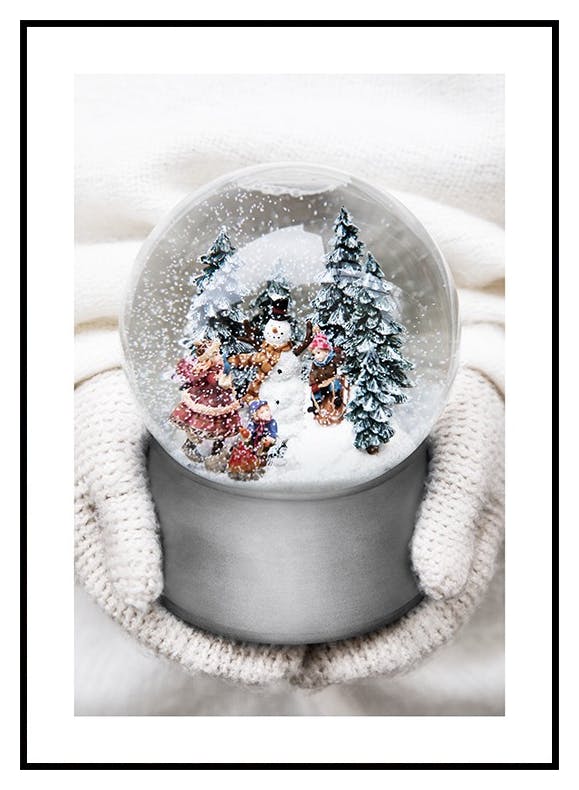 Globo Di Neve Argentato Poster (30x40 cm) - Poster Store