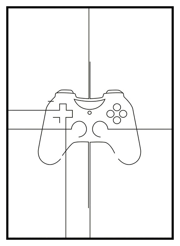 Poster del controller di gioco (21x30 cm) - Poster Store