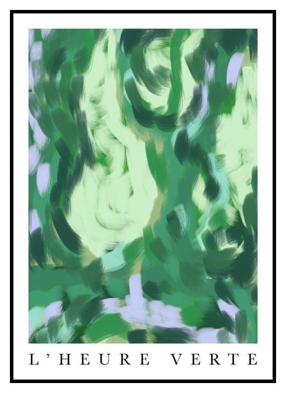 Emerald Abstract No1 Poster (50x70 cm) - Poster Store