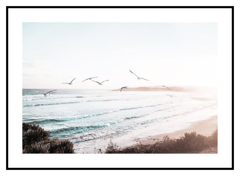 Havsutsikt vid Strand Poster (21x30 cm) - Poster Store