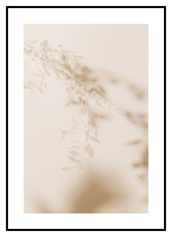 Beżowe Liście Plakat (30x40 cm) - Poster Store