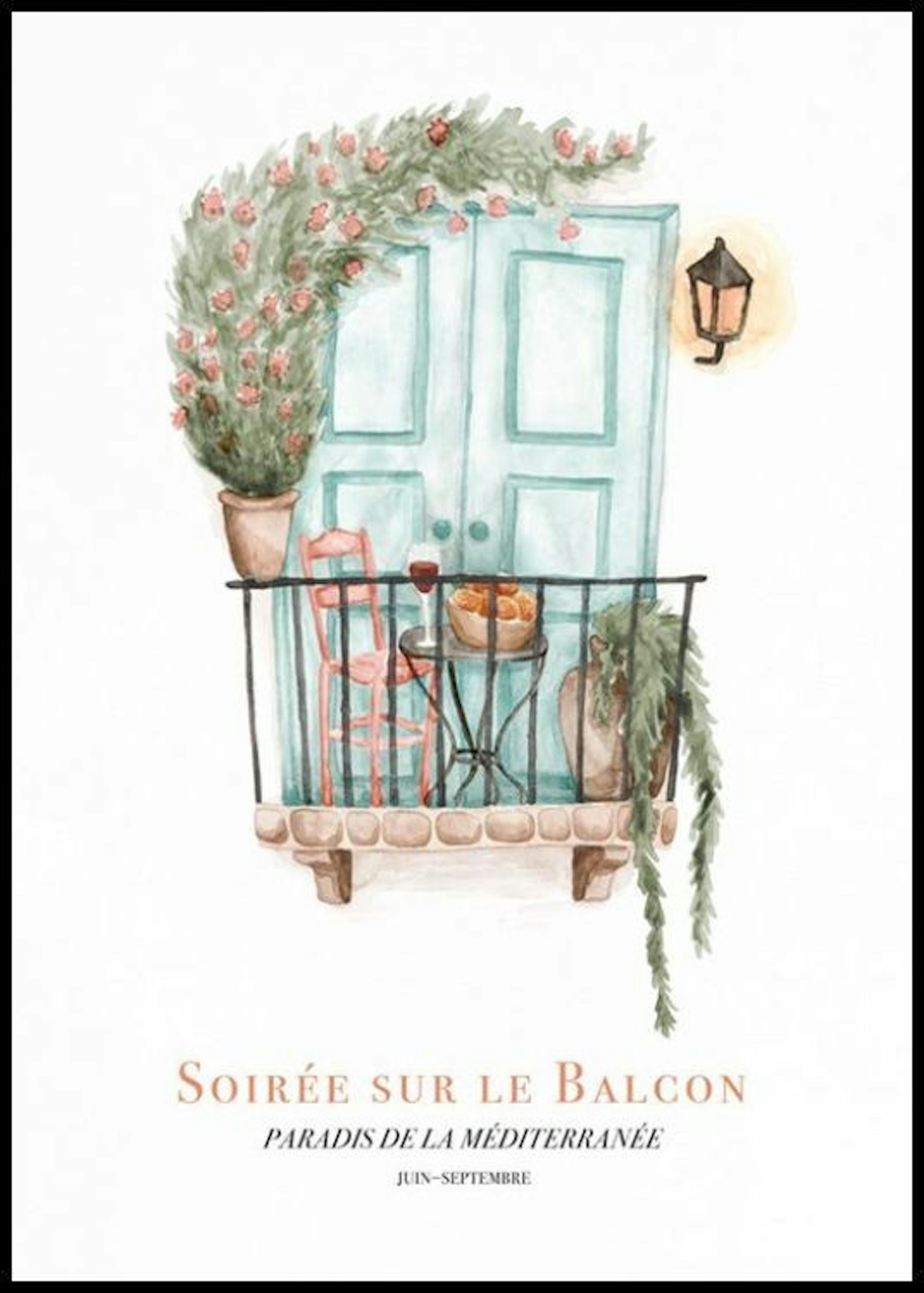 Watercolor Balcony Print thumbnail