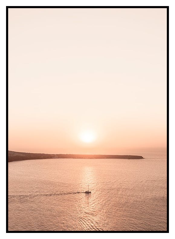 Sunset Sailing-plakat (50x70 cm) - Poster Store
