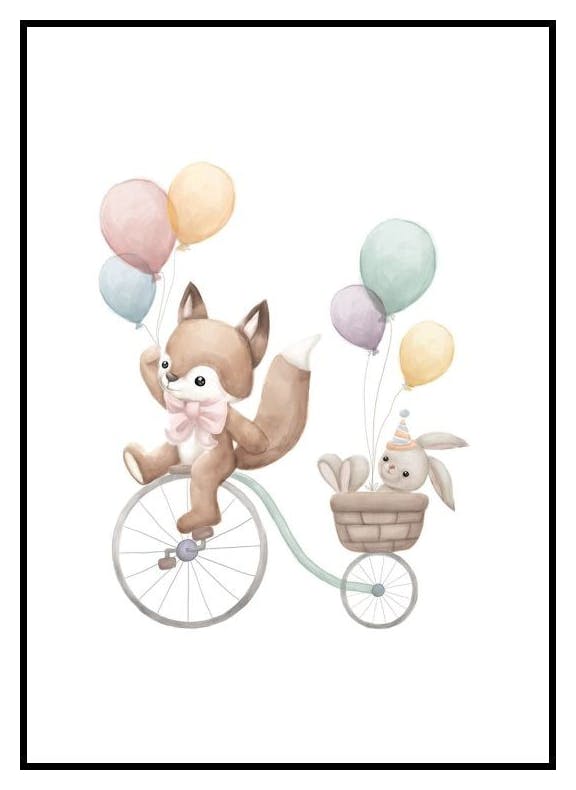 Cykelkammerater Plakat (30x40 cm) - Poster Store