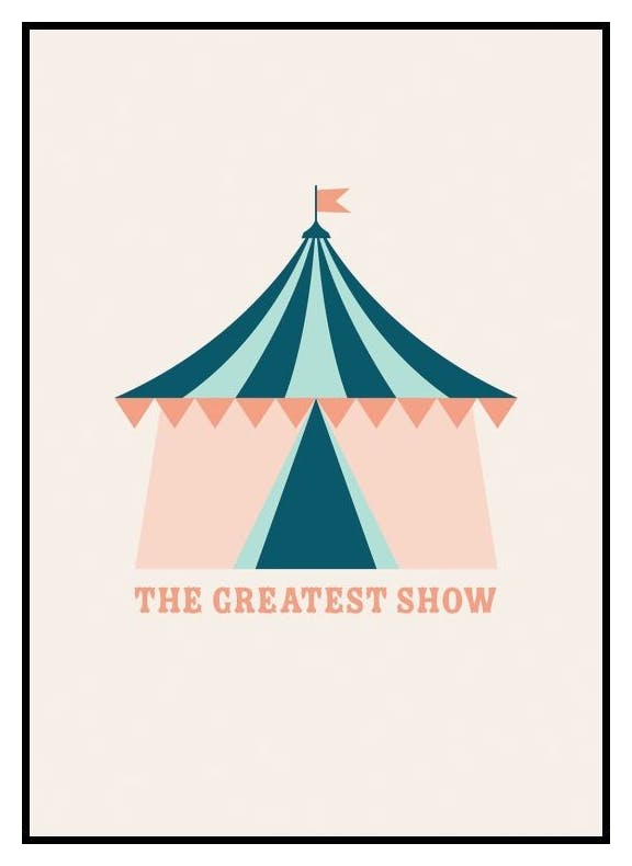 Den Største Show Plakat (30x40 cm) - Poster Store