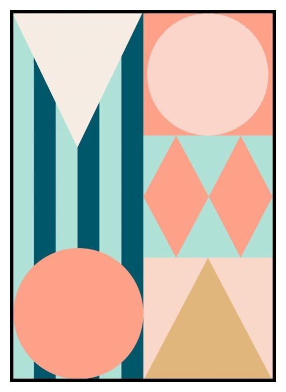 Cirkus Mønster Plakat (30x40 cm) - Poster Store