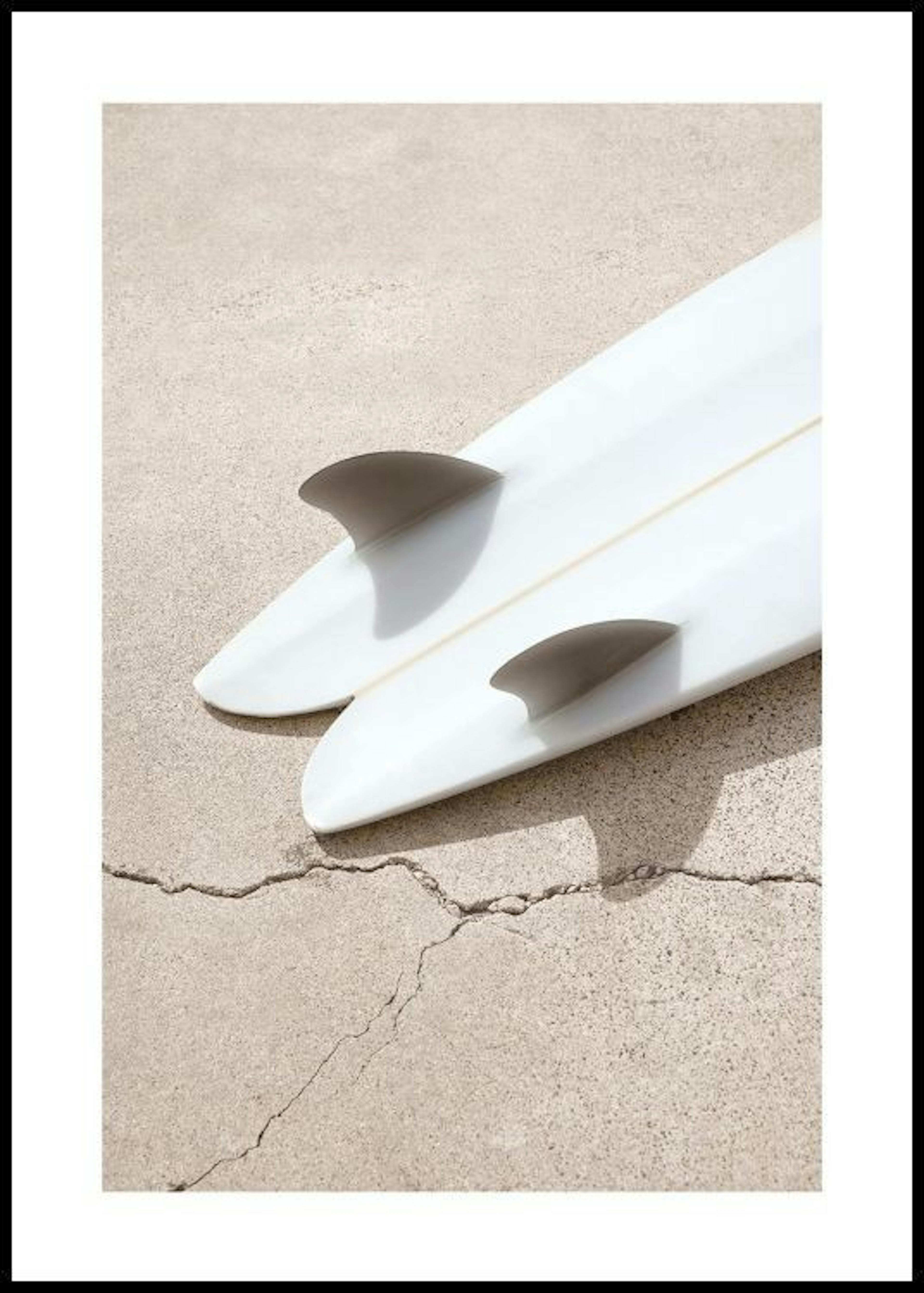 White surfboard Poster thumbnail