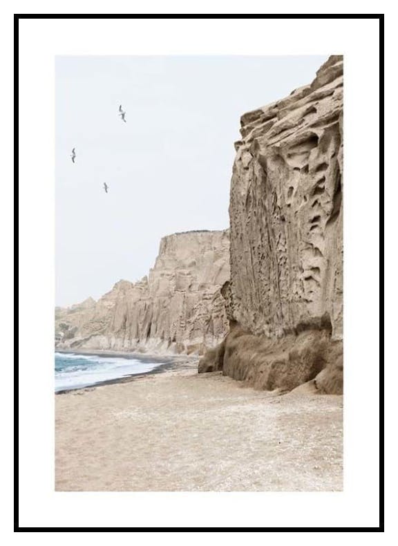 Vlychada Strandutsikt Plakat (30x40 cm) - Poster Store