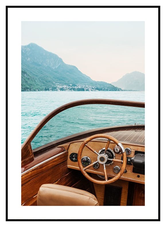 Boot op het Comomeer No1 Poster (50x70 cm) - Poster Store
