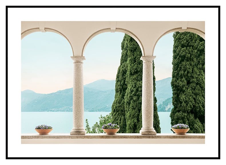 Uitzicht Door Bogen Poster (50x70 cm) - Poster Store