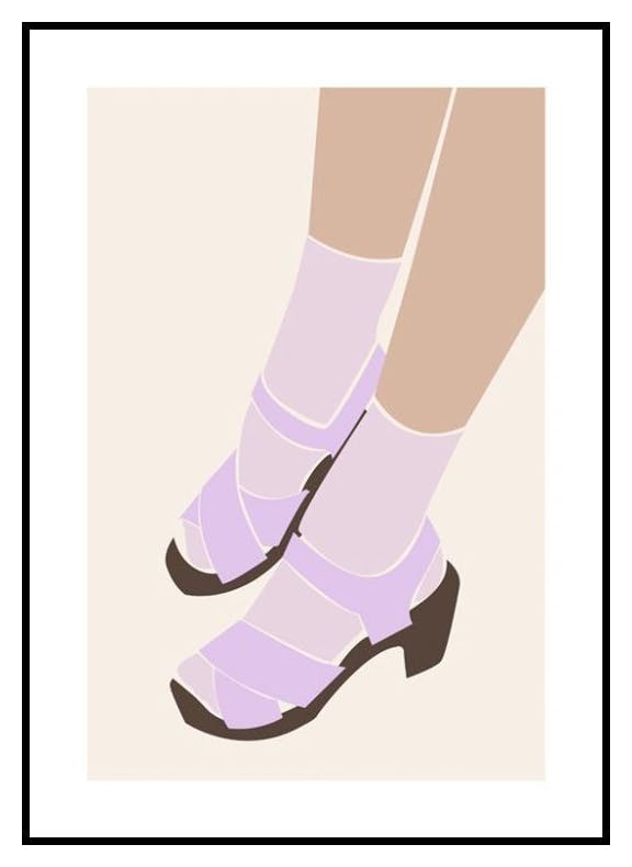 Shoes in Lilac Poster (50x70 cm) - Poster Store