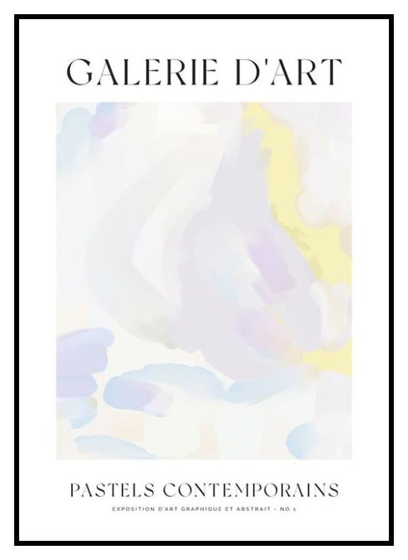 Pastels Contemporains No1 Poster (50x70 cm) - Poster Store