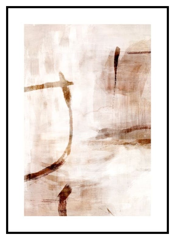 Zachte Rossige Abstracte Poster (50x70 cm) - Poster Store
