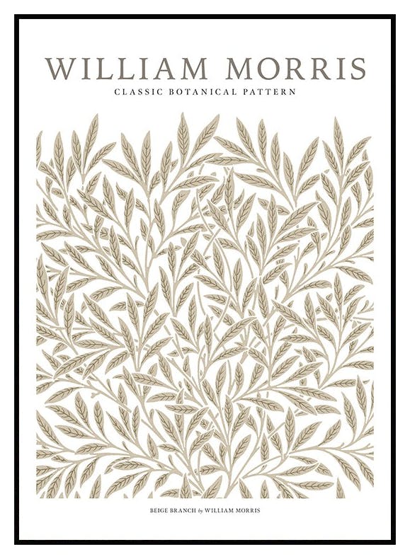 William Morris - Beige tak Poster (40x50 cm) - Poster Store