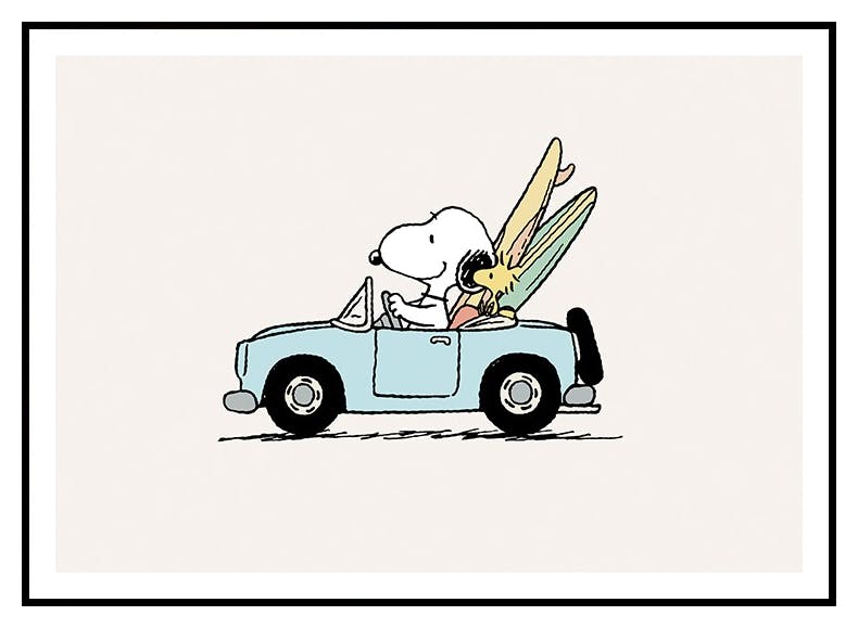 Snoopy Driving Poster (30x40 cm) - Poster Store