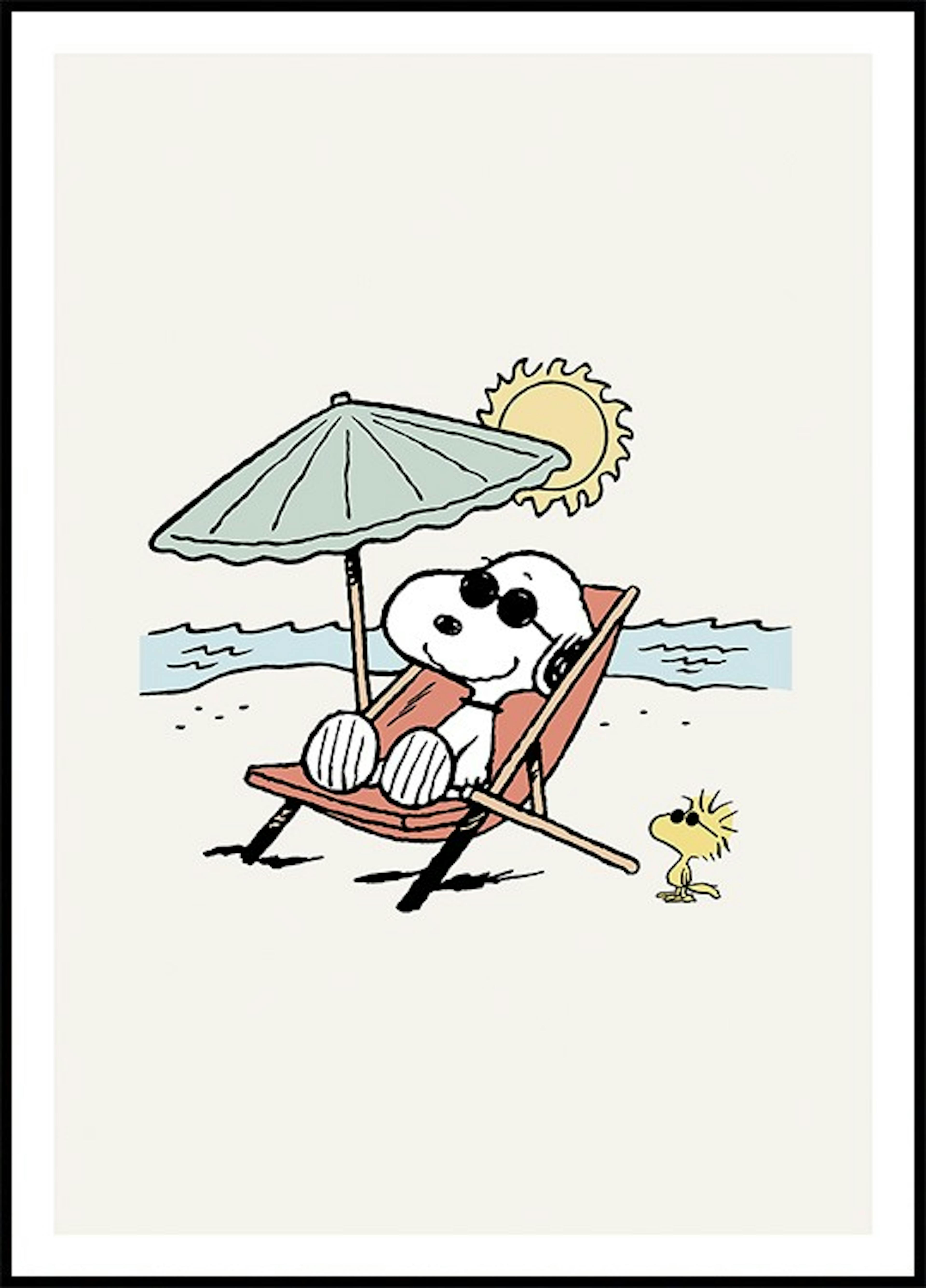 Snoopy on the Beach Poster 0