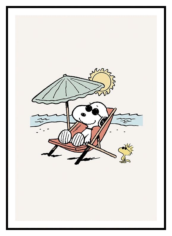 Snoopy on the Beach Poster (30x40 cm) - Poster Store