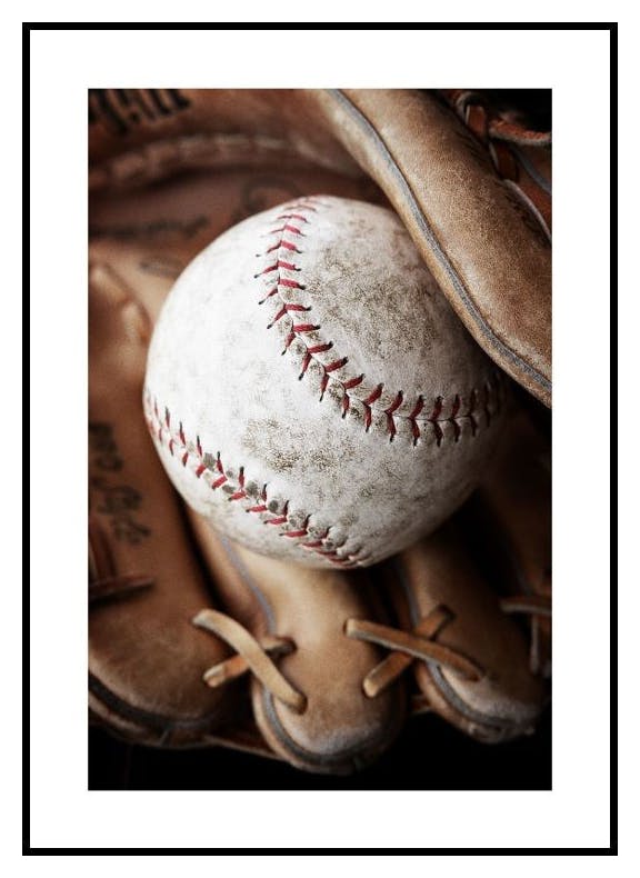 Baseball im Handschuh Poster (30x40 cm) - Poster Store