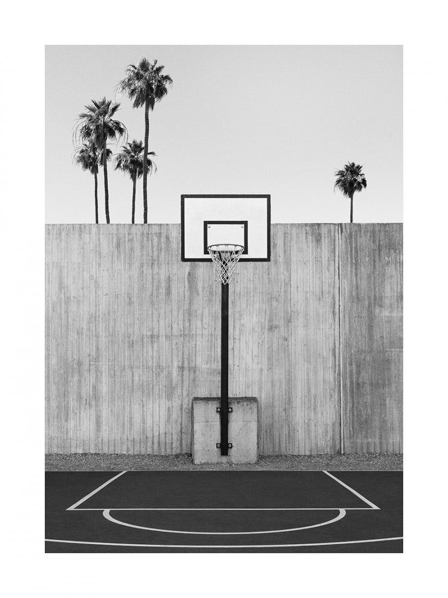 カリフォルニアのバスケットボールコートのポスター 0