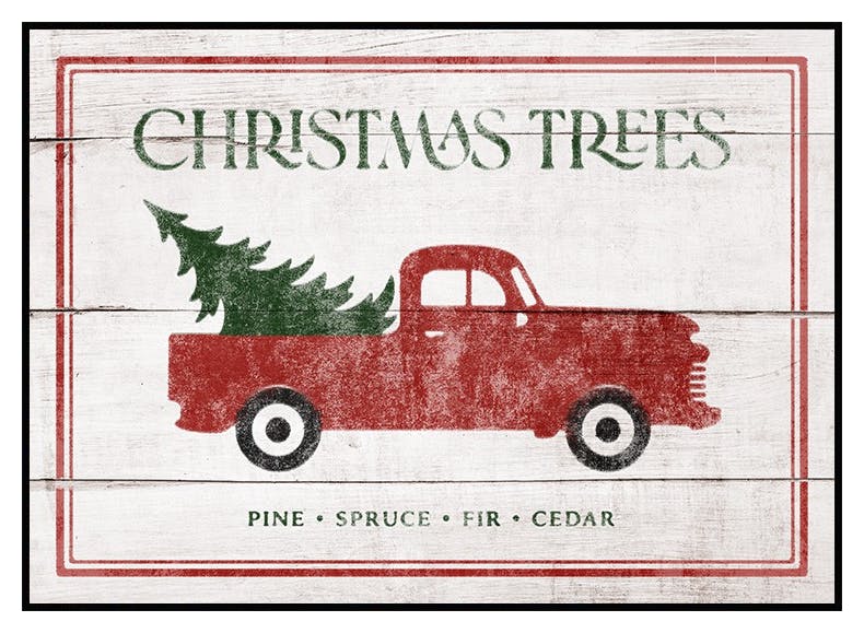Vintage Holiday Skilt Plakat (13x18 cm) - Poster Store