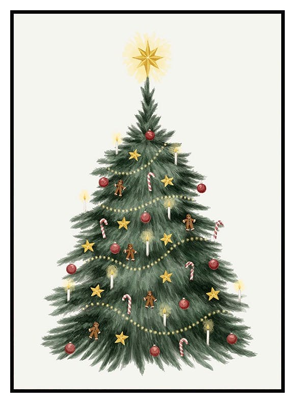 Juletre Plakat (70x100 cm) - Poster Store