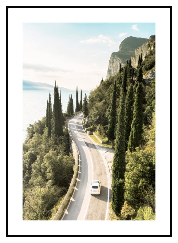 Väg längs Gardasjön Poster (30x40 cm) - Poster Store