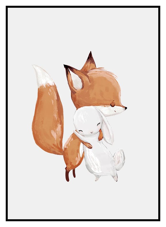 Plakat Lis i Królik (21x30 cm) - Poster Store