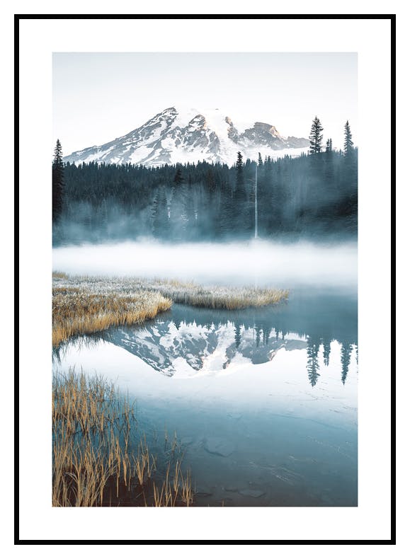 Blue Foggy Lake Poster (30x40 cm) - Poster Store