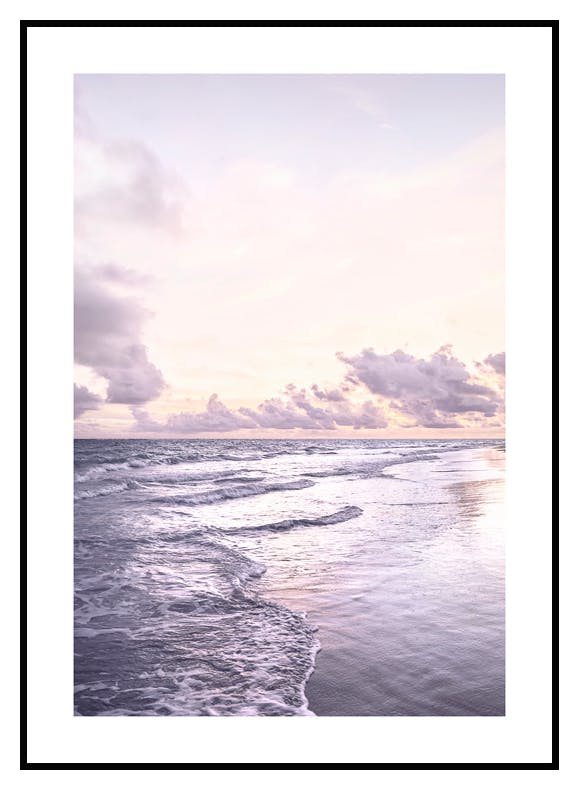 Lila Vågor Poster (21x30 cm) - Poster Store