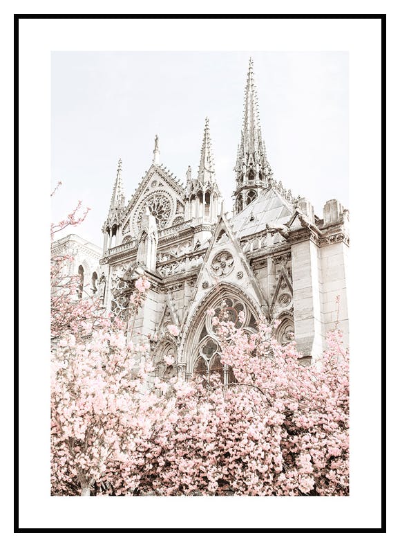 Notre Dame en fleur Poster (21x30 cm) - Poster Store
