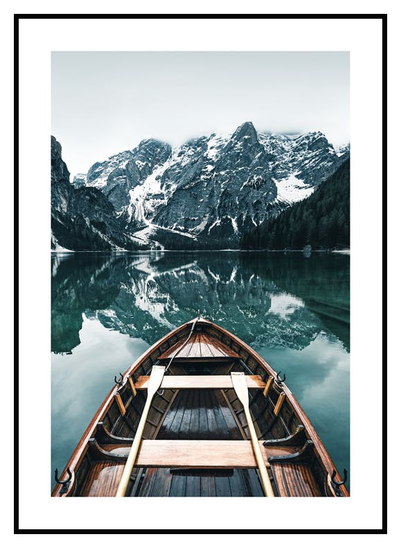 Plakat Drewniana Łódź (21x30 cm) - Poster Store