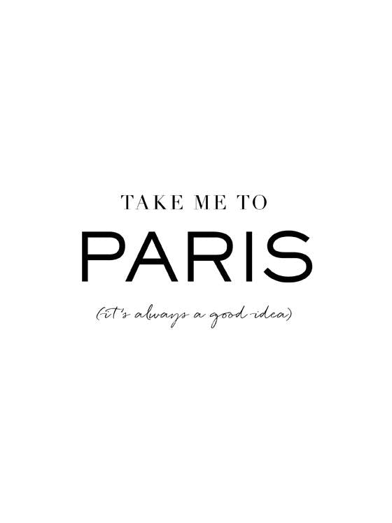 Take me to Paris. Affiche 0